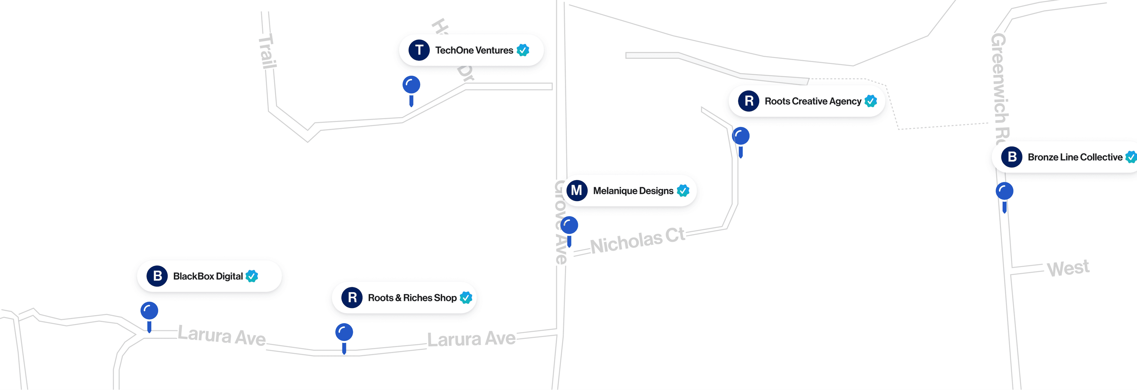 Find black-owned businesses map view