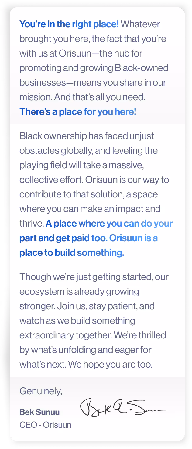 Letter from Ceo